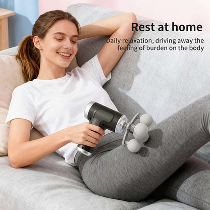 SKRVLOGO Portable Deep Tissue Massage Gun – 6-Speed Ultra-Quiet Percussion Massager with Ergonomic Grip &amp; USB Rechargeable Battery for Full Body Recovery