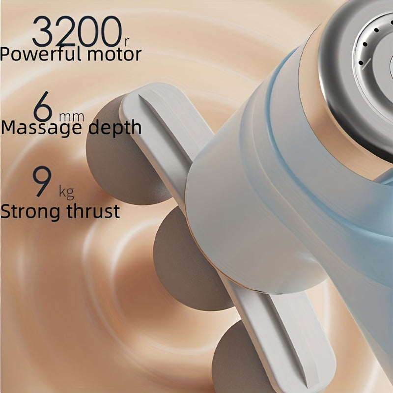 Ultra-Wide Relief 2026 Edition: 5-in-1 Professional Deep Tissue Massage Gun with 6 Adjustable Speeds & Interchangeable Heads