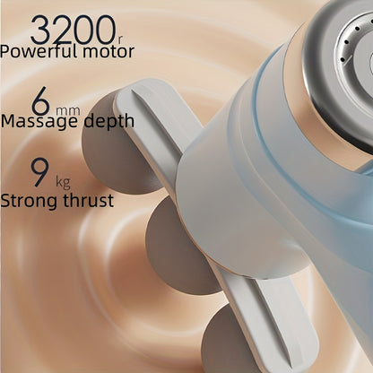 Ultra-Wide Relief 2026 Edition: 5-in-1 Professional Deep Tissue Massage Gun with 6 Adjustable Speeds & Interchangeable Heads