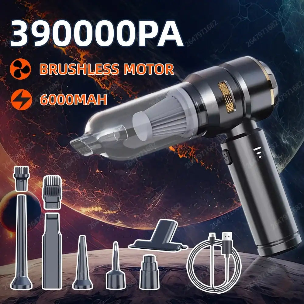 High-Power Portable Handheld Car Vacuum Cleaner – Cordless Brushless Motor, 290,000PA Strong Suction &amp; Air Duster for Home &amp; Auto