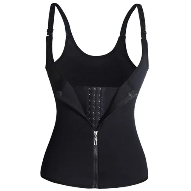 Waist Trainer Tank For Women Zipper Shaper Tummy Control Sleeveless Top Women's Activewear Body Shaping Underwear