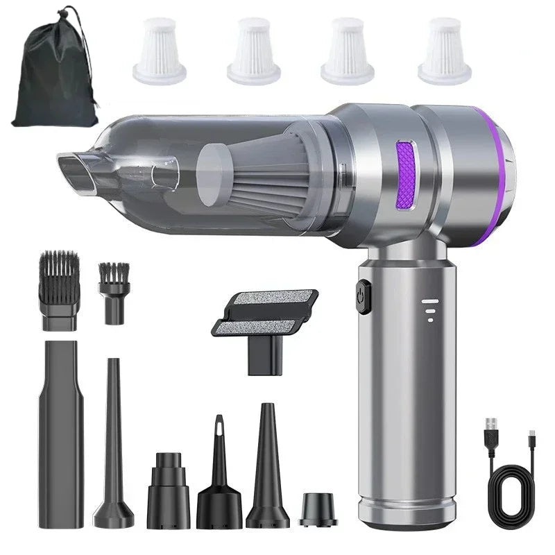 High-Power Portable Handheld Car Vacuum Cleaner – Cordless Brushless Motor, 290,000PA Strong Suction &amp; Air Duster for Home &amp; Auto