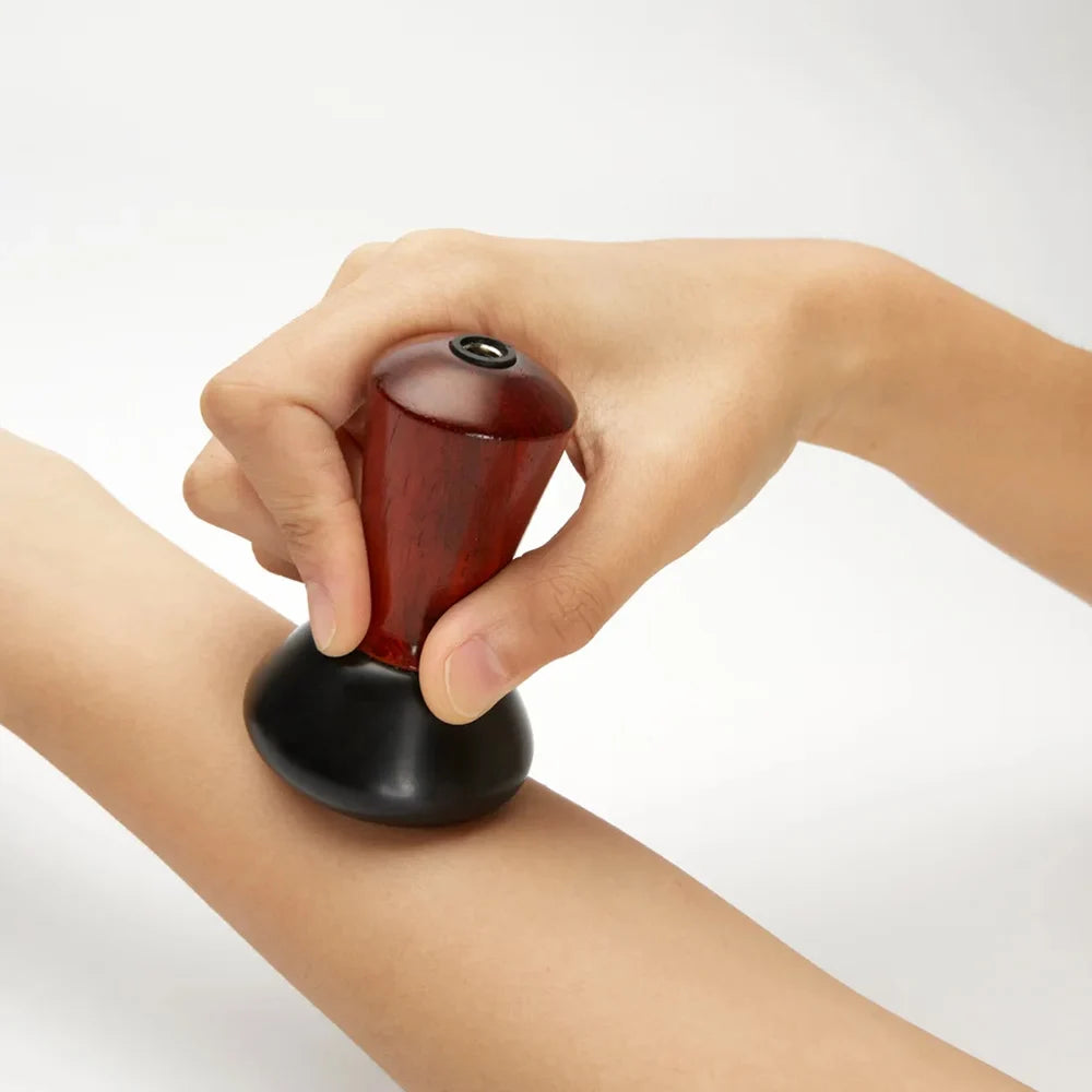 Electric Hot Stone Massager for Face Gua Sha Scraping Anti-Wrinkle Natural Bian Stone Face Massager Neck/Eye/Face Skin Lifting