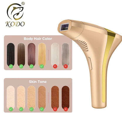KODO 2025 High-end customization ice Laser Hair removal Laser Epilator Permanent IPL Painless Photoepilator 4 in 1 face and body