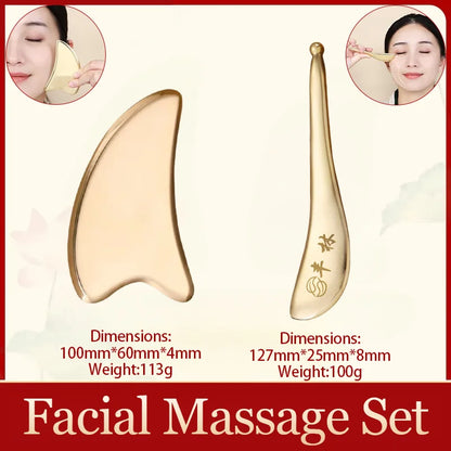 Guasha Face Facial Massager Tool Kansa Wand
