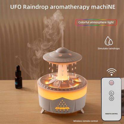 Rain Cloud Humidifier &amp; Water Drip Diffuser – 350ml Ultrasonic Aroma Oasis with 7-Color LED &amp; Remote Control