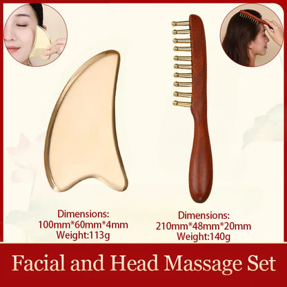 Guasha Face Facial Massager Tool Kansa Wand