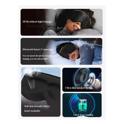 3D Bluetooth 5.4 Sleep Headphones – Ultra-Soft Blackout Eye Mask with Built-in Hi-Fi Speakers for Side Sleepers, Travel &amp; Insomnia