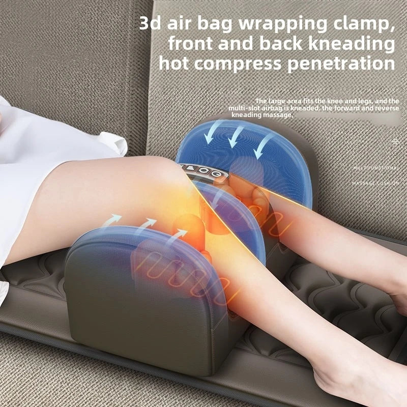 Multifunctional Lumbar Traction Massage Mattress Cushion Full Body Electric Shoulder Neck Waist Back Vibrations Removable Gift