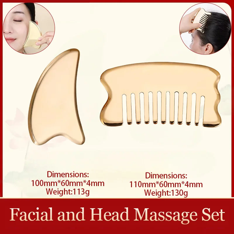 Guasha Face Facial Massager Tool Kansa Wand