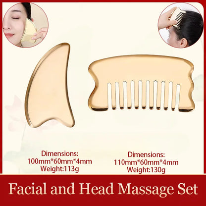 Guasha Face Facial Massager Tool Kansa Wand