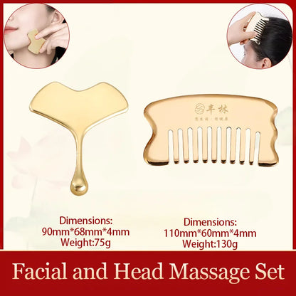 Guasha Face Facial Massager Tool Kansa Wand