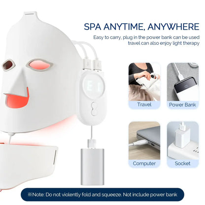Professional 7-Color LED Facial & Neck Therapy Mask