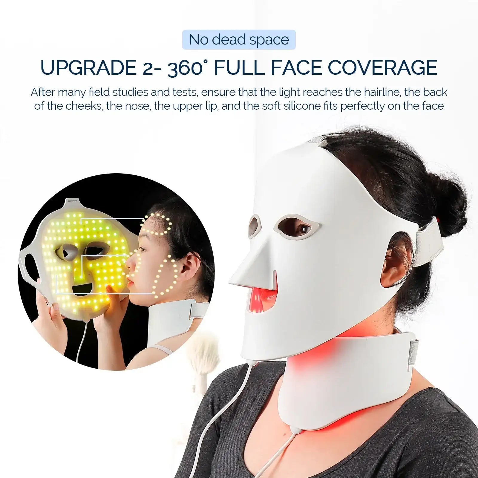 Professional 7-Color LED Facial & Neck Therapy Mask