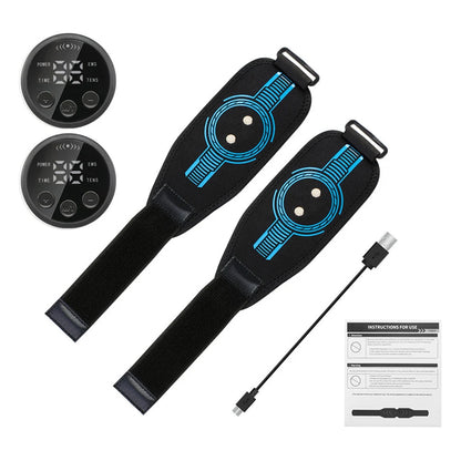 EMS Muscle Stimulator USB Rechargeable Abdominal Training Belt Adjustable Electronic Muscle Toner LED Display for Body Shaping