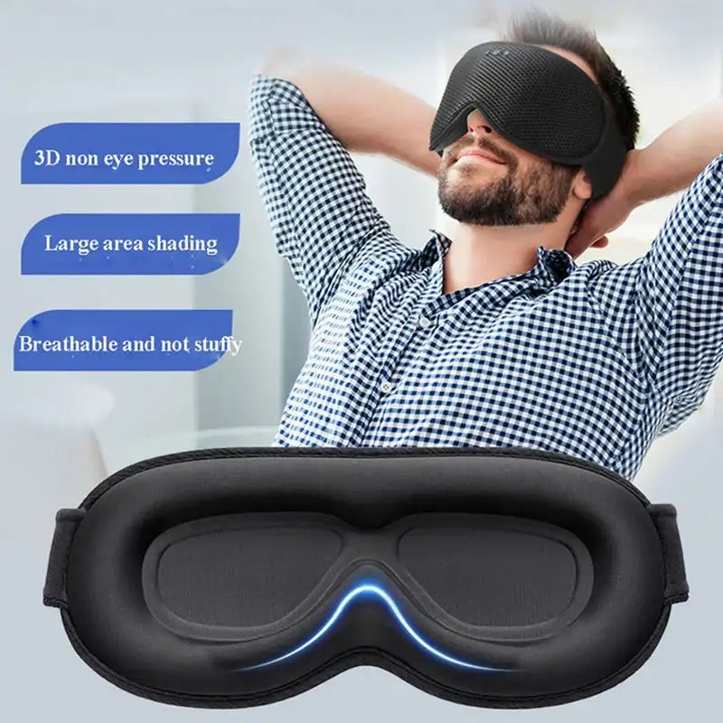 3D Bluetooth 5.4 Sleep Headphones – Ultra-Soft Blackout Eye Mask with Built-in Hi-Fi Speakers for Side Sleepers, Travel &amp; Insomnia