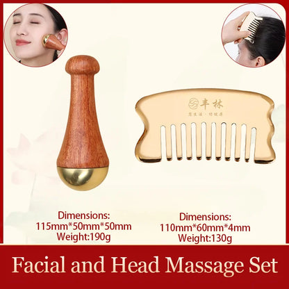 Guasha Face Facial Massager Tool Kansa Wand