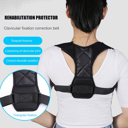 Back Posture Corrector Adjustable Shoulder Brace Lightweight Shoulder Support Belt Portable Spine Alignment Brace for Men Women