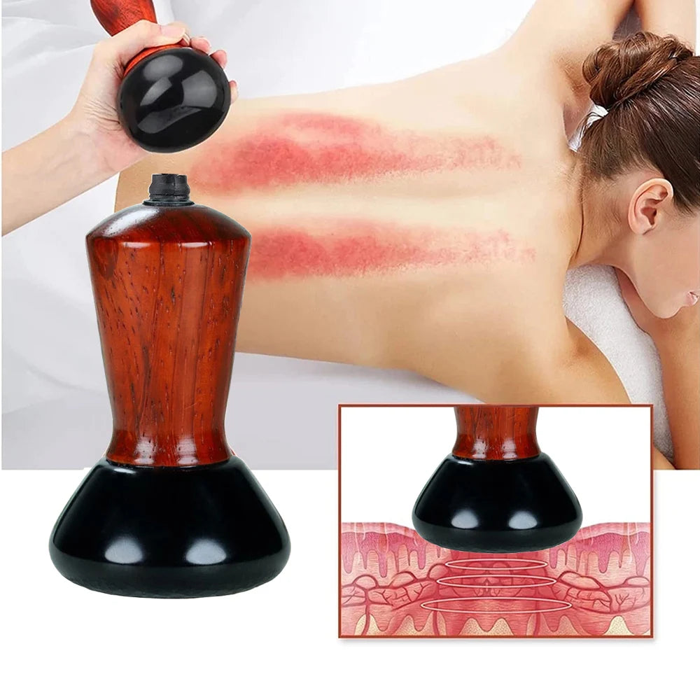 Electric Hot Stone Massager for Face Gua Sha Scraping Anti-Wrinkle Natural Bian Stone Face Massager Neck/Eye/Face Skin Lifting
