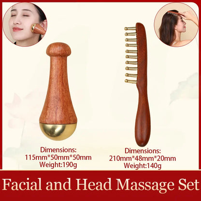 Guasha Face Facial Massager Tool Kansa Wand