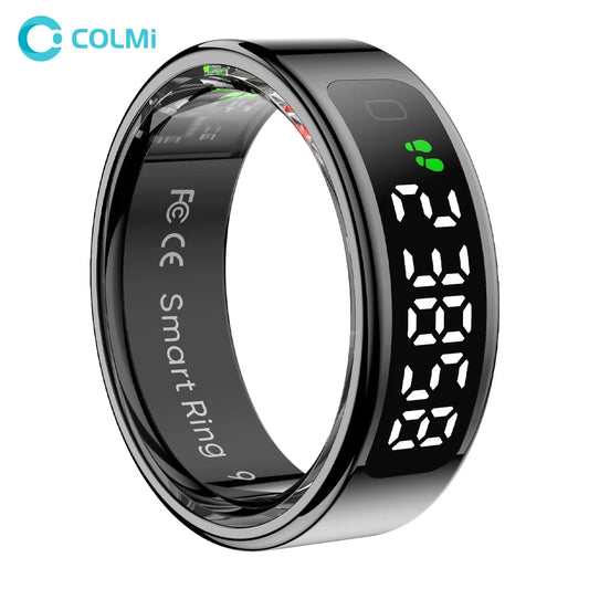 COLMI R12 Smart Ring – 2026 Edition with LED Display & Touch Control, 5ATM Waterproof Health Tracker & Wireless Charging