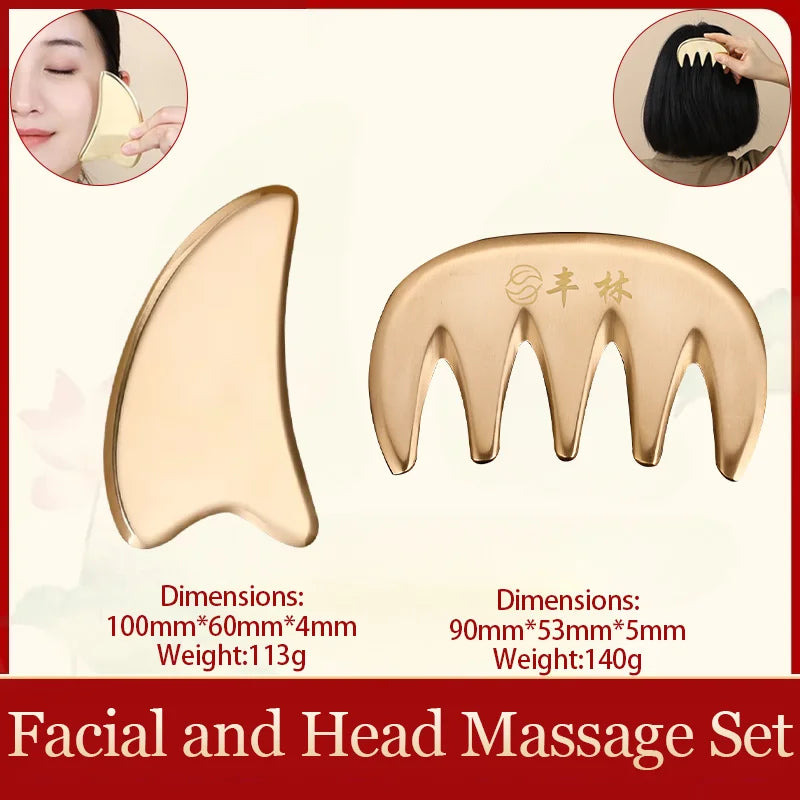 Guasha Face Facial Massager Tool Kansa Wand