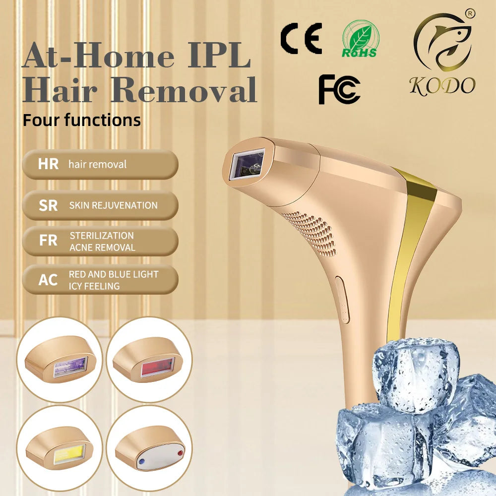 KODO 2025 High-end customization ice Laser Hair removal Laser Epilator Permanent IPL Painless Photoepilator 4 in 1 face and body