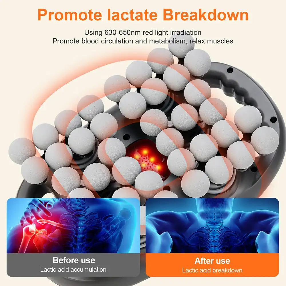 Professional Red Light & Hot Compress Fascia Gun