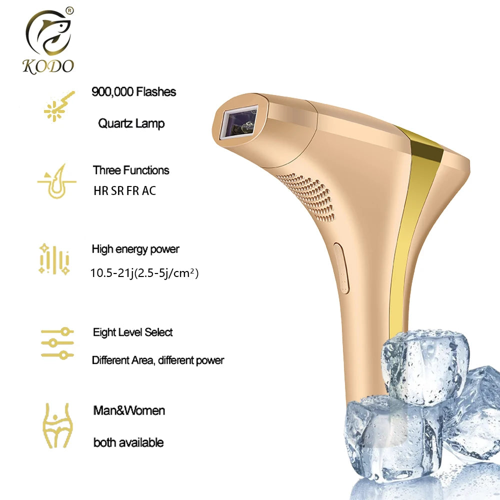 KODO 2025 High-end customization ice Laser Hair removal Laser Epilator Permanent IPL Painless Photoepilator 4 in 1 face and body