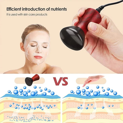 Electric Hot Stone Massager for Face Gua Sha Scraping Anti-Wrinkle Natural Bian Stone Face Massager Neck/Eye/Face Skin Lifting
