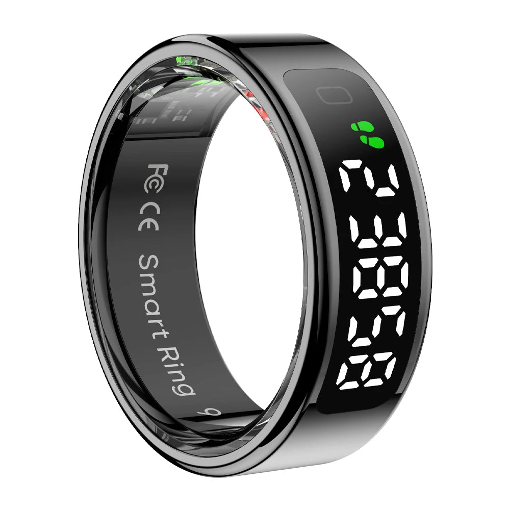 COLMI R12 Smart Ring – 2026 Edition with LED Display & Touch Control, 5ATM Waterproof Health Tracker & Wireless Charging