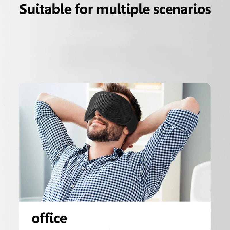 3D Bluetooth 5.4 Sleep Headphones – Ultra-Soft Blackout Eye Mask with Built-in Hi-Fi Speakers for Side Sleepers, Travel &amp; Insomnia