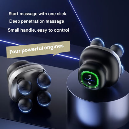 Ultimate 4-Head Professional Fascia Gun – 9-Speed Percussion Massage Gun with USB Rechargeable Battery for Full Body Recovery