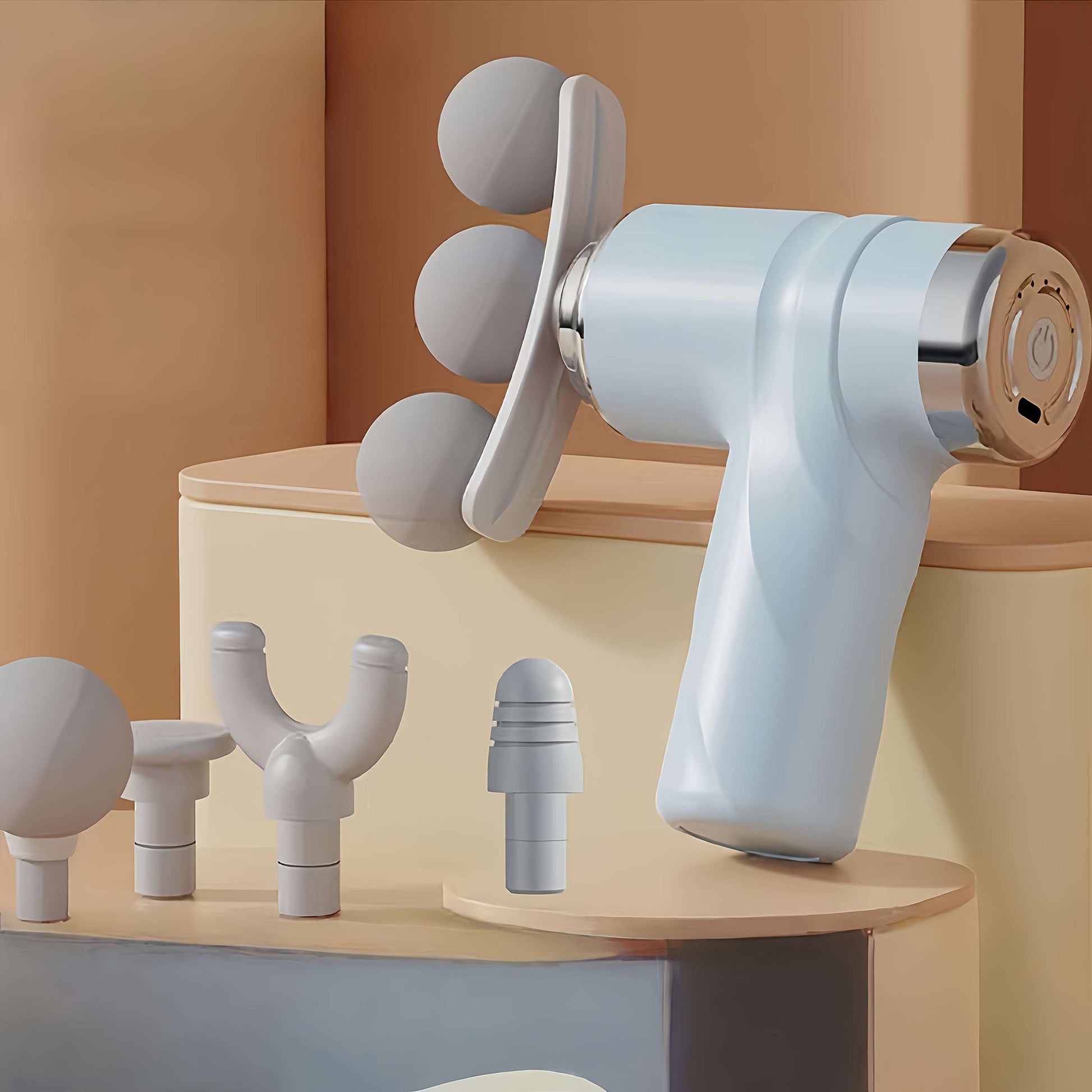 Ultra-Wide Relief 2026 Edition: 5-in-1 Professional Deep Tissue Massage Gun with 6 Adjustable Speeds & Interchangeable Heads