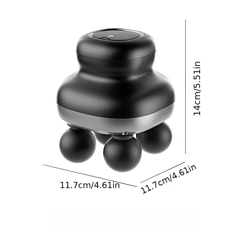 Ultimate 4-Head Professional Fascia Gun – 9-Speed Percussion Massage Gun with USB Rechargeable Battery for Full Body Recovery